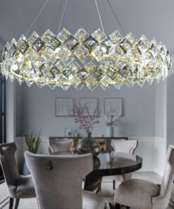 Fashion Elegant Smoke Grey Color Crystal Glass Decorative Chandelier Pendant Lamp Fixtures